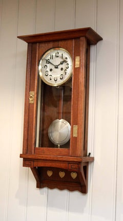 Oak Arts & Crafts Striking Wall Clock