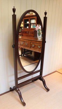 Victorian Mahogany Cheval Mirror