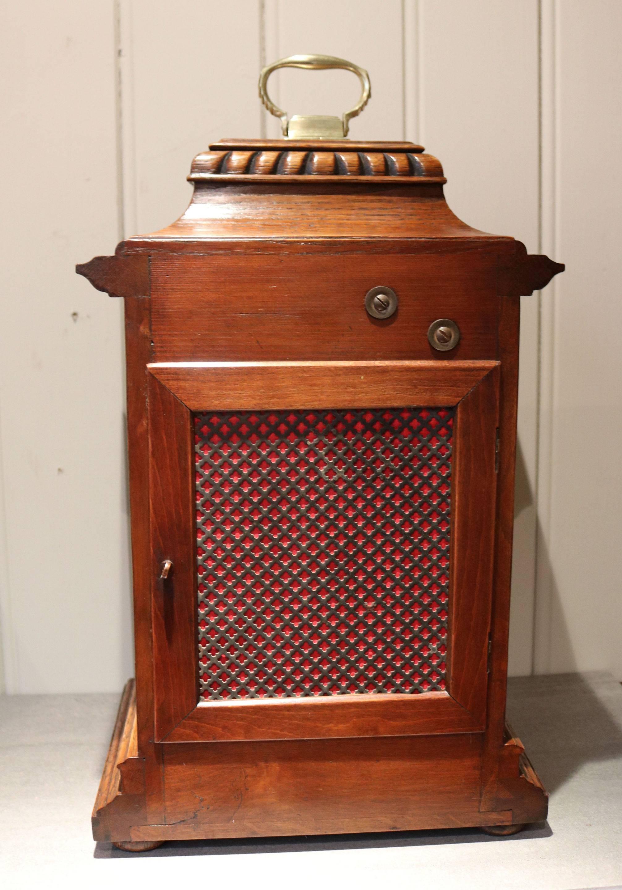 Oak Westminster Chime Bracket Clock For Sale 3