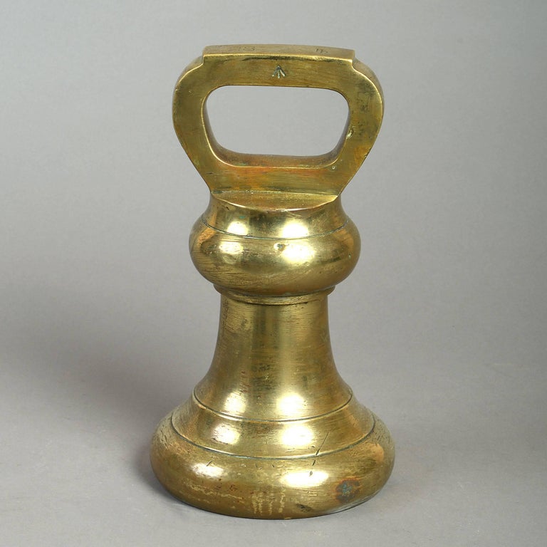 19th Century 28 Lb Brass Bell Weight at 1stDibs