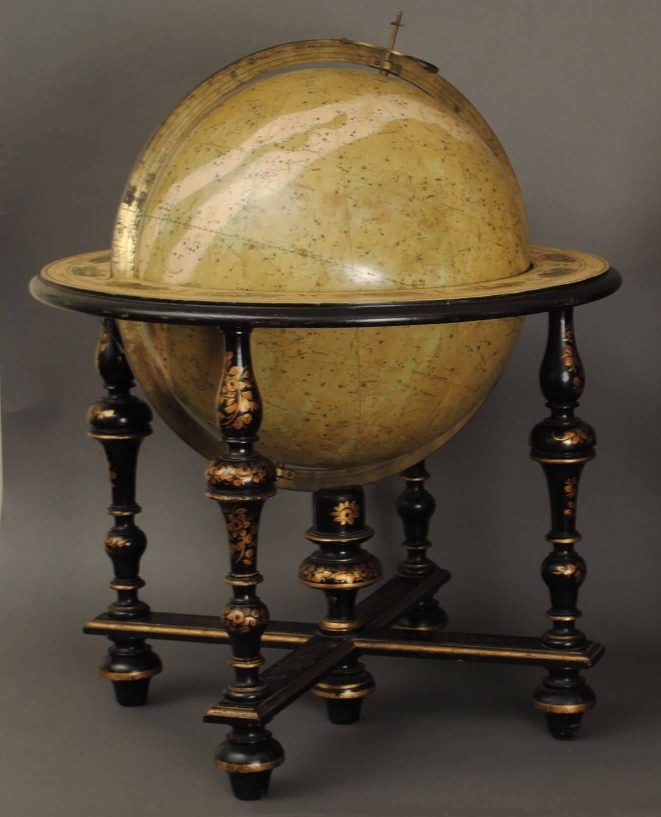 French Superb Pair of Delamarche Table Globes For Sale