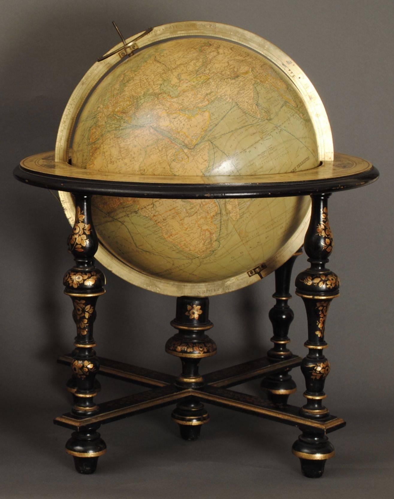 Superb Pair of Delamarche Table Globes In Good Condition For Sale In Lincolnshire, GB