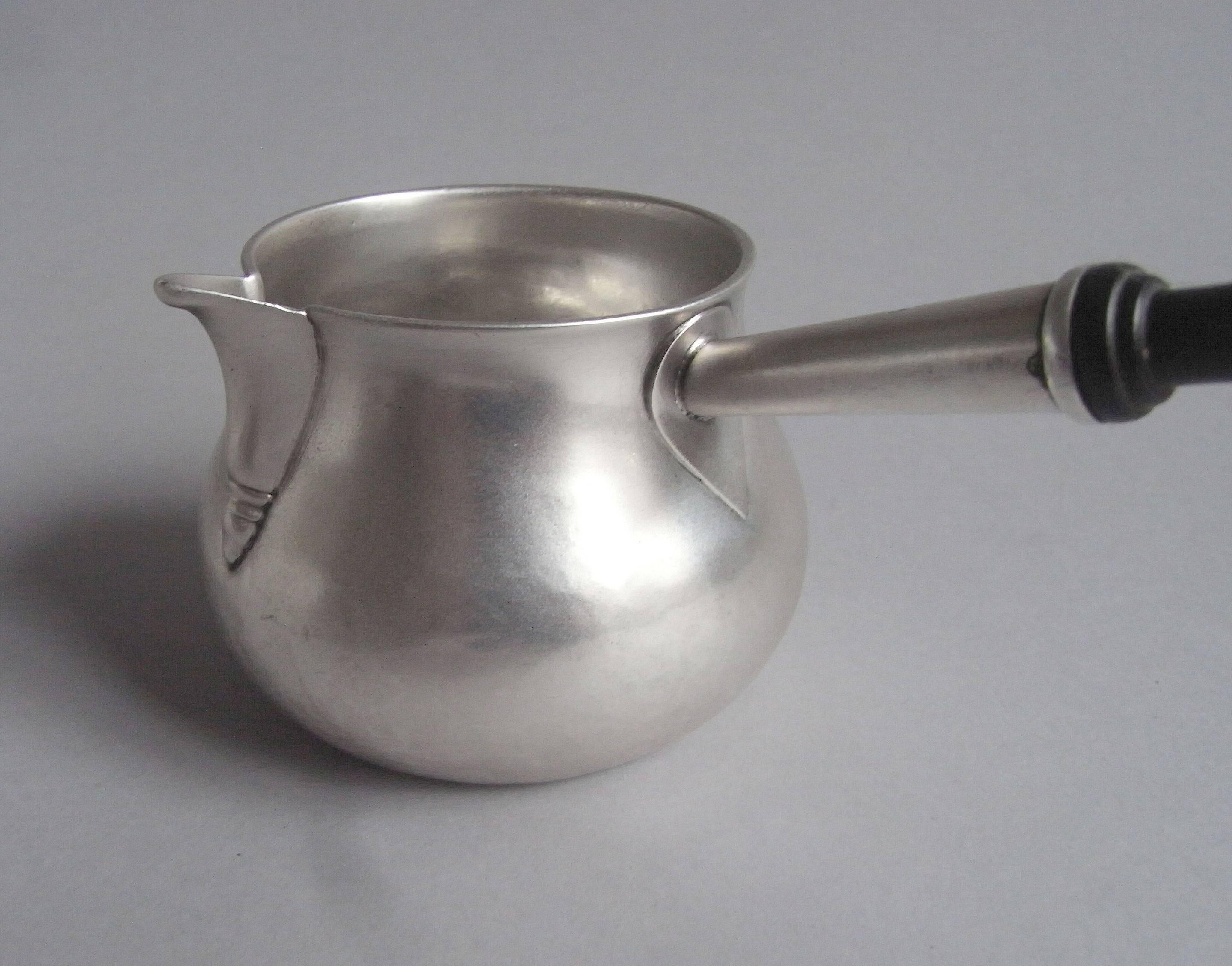 English A Fine George I Britannia Standard Saucepan Made by William Fleming in 1720 For Sale