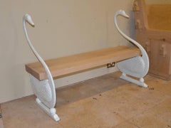 Cast Iron Swan Bench