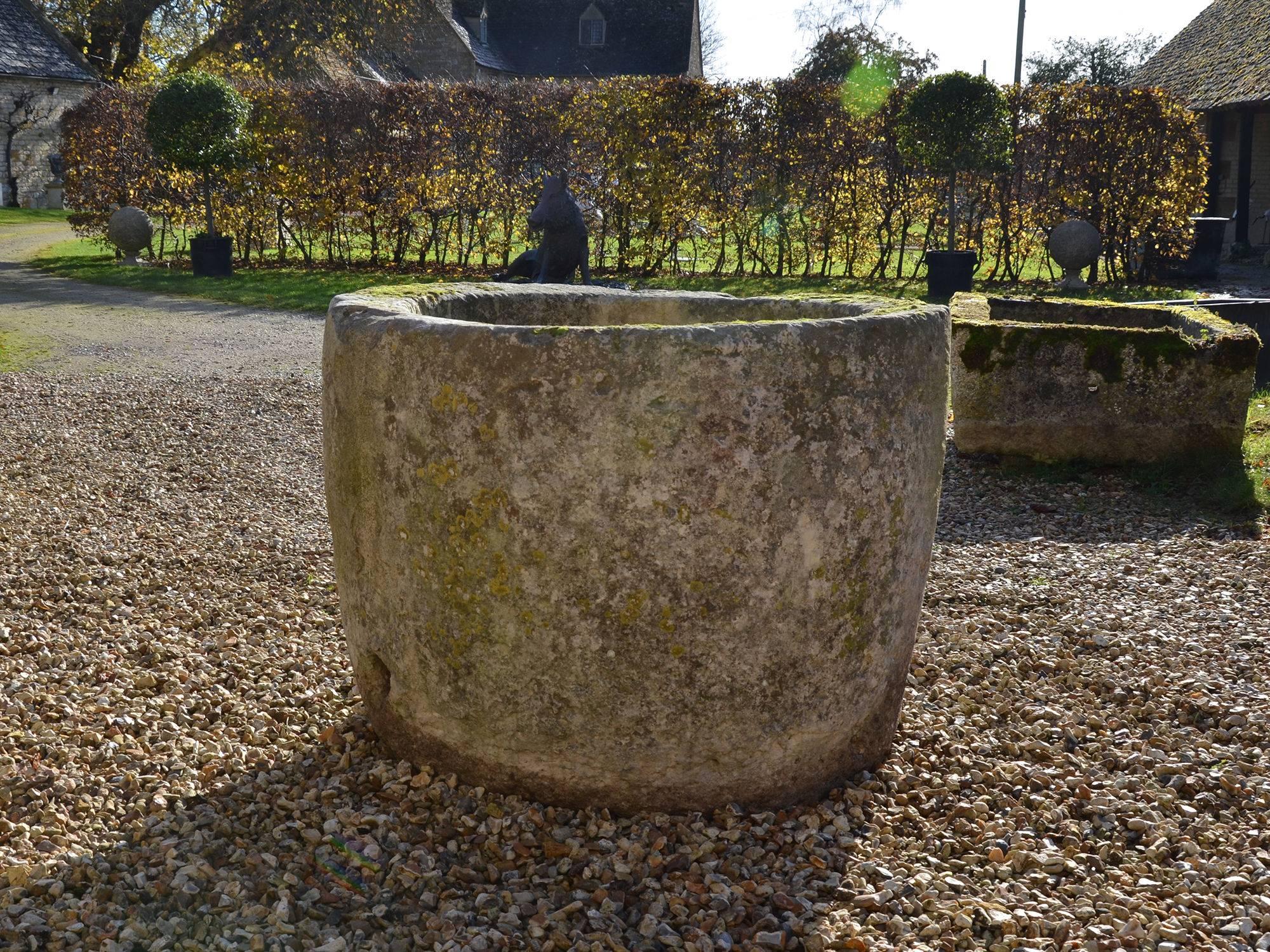 French Large 18th Century Circular Stone Trough For Sale