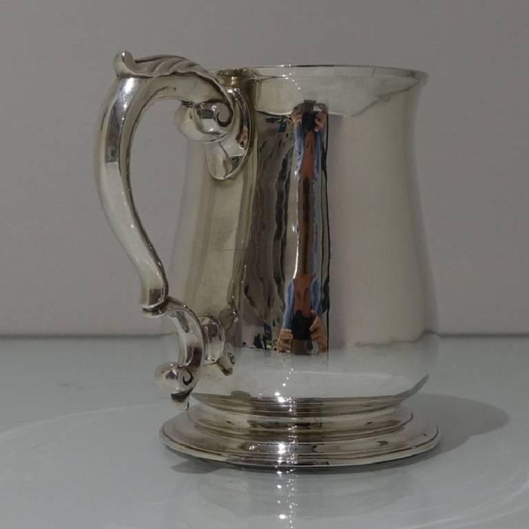 Antique Sterling Silver George II Pint Mug London 1743 William Williams 1