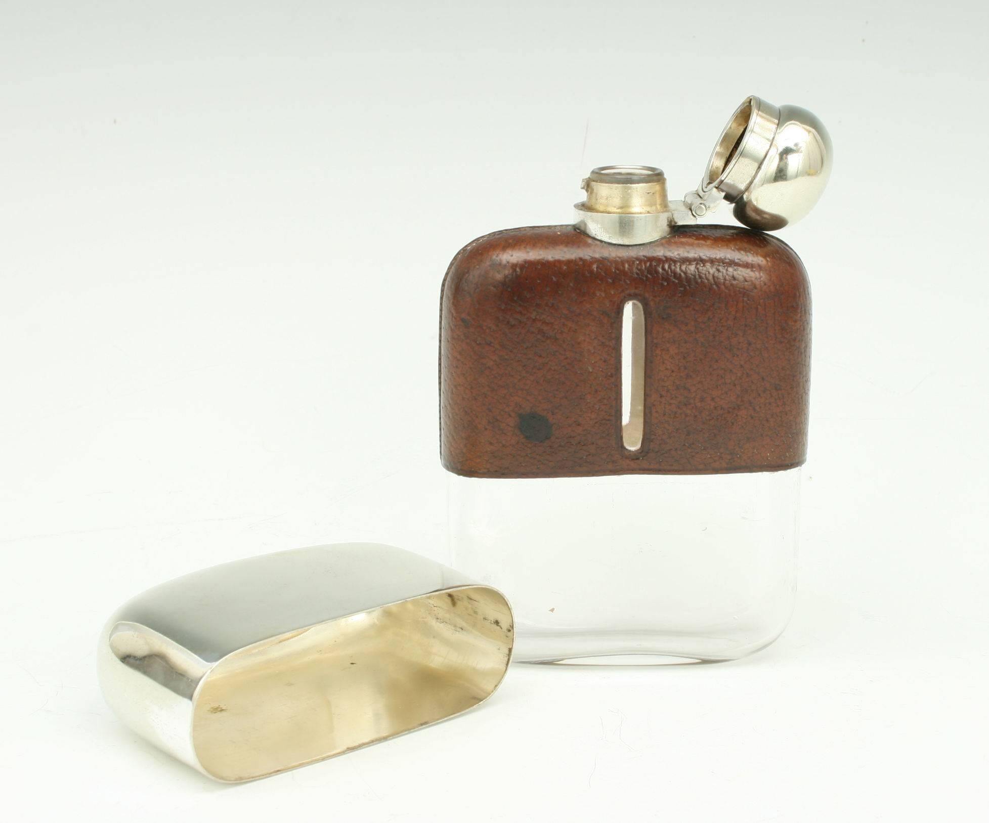 British Silver Plated Hip Flask
