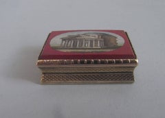 Fine and Rare George III Silver Gilt Micro Mosaic Vinaigrette by John Reilly