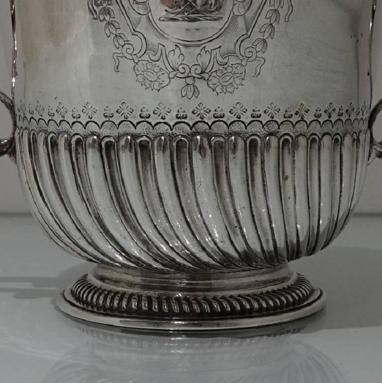 British Antique William III Britannia Silver Porringer and Cover Robert Cooper, 1699