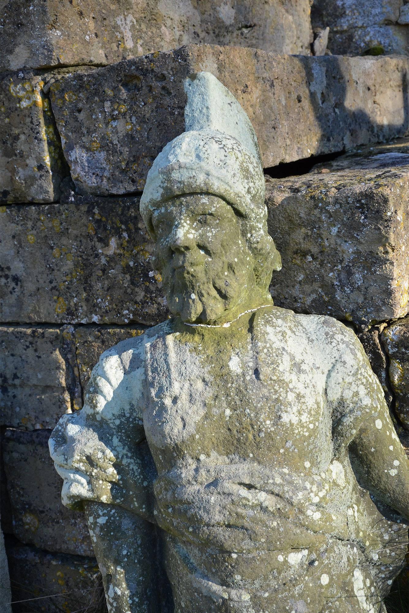 English Alnwick Castle 'Battlement Figure' Carved by James Johnson of Stamfordham For Sale