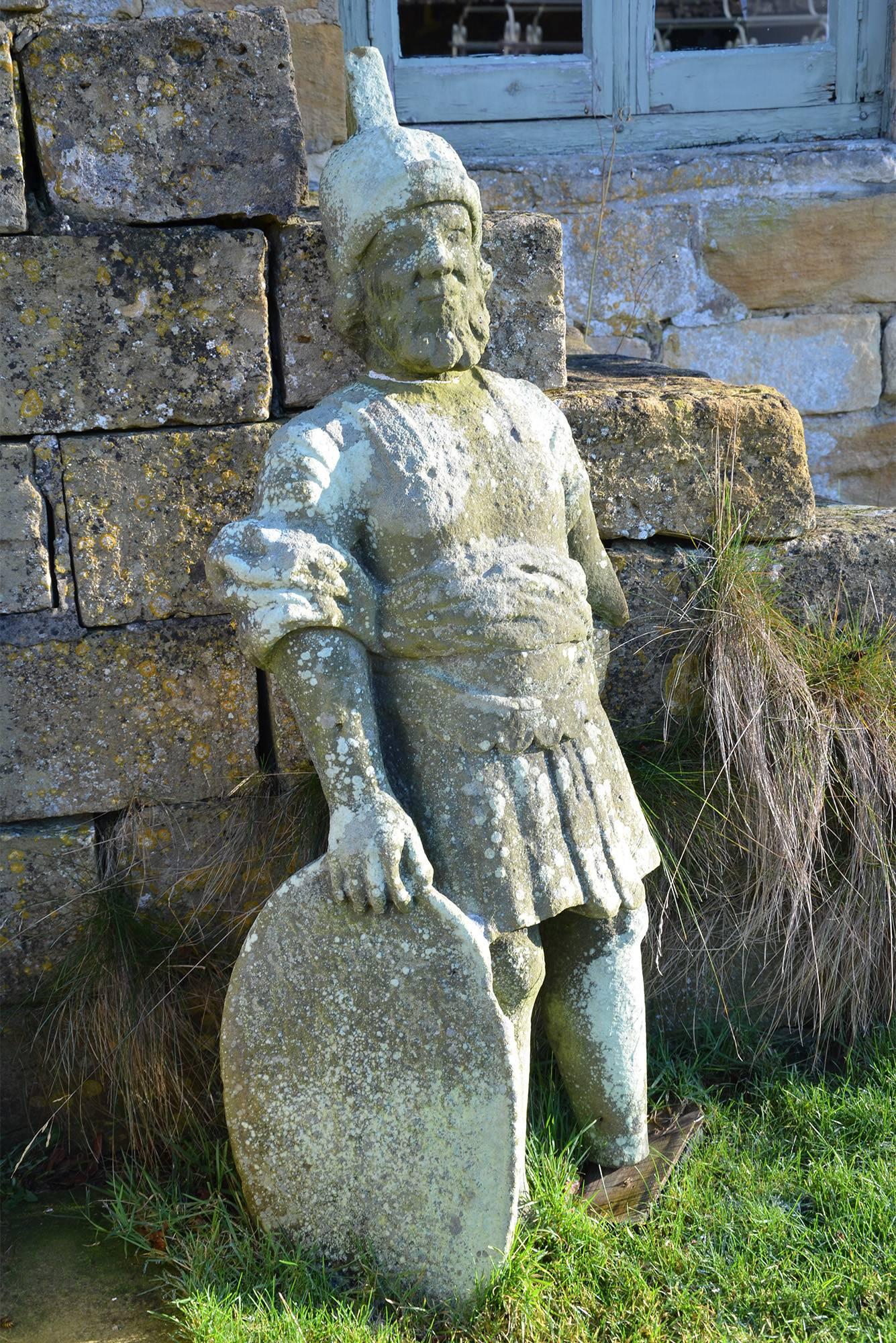 Mid-18th Century Alnwick Castle 'Battlement Figure' Carved by James Johnson of Stamfordham For Sale