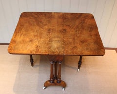 Mid-19th Century Burr Walnut Sutherland Table