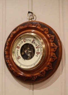 Circular Beechwood Barometer