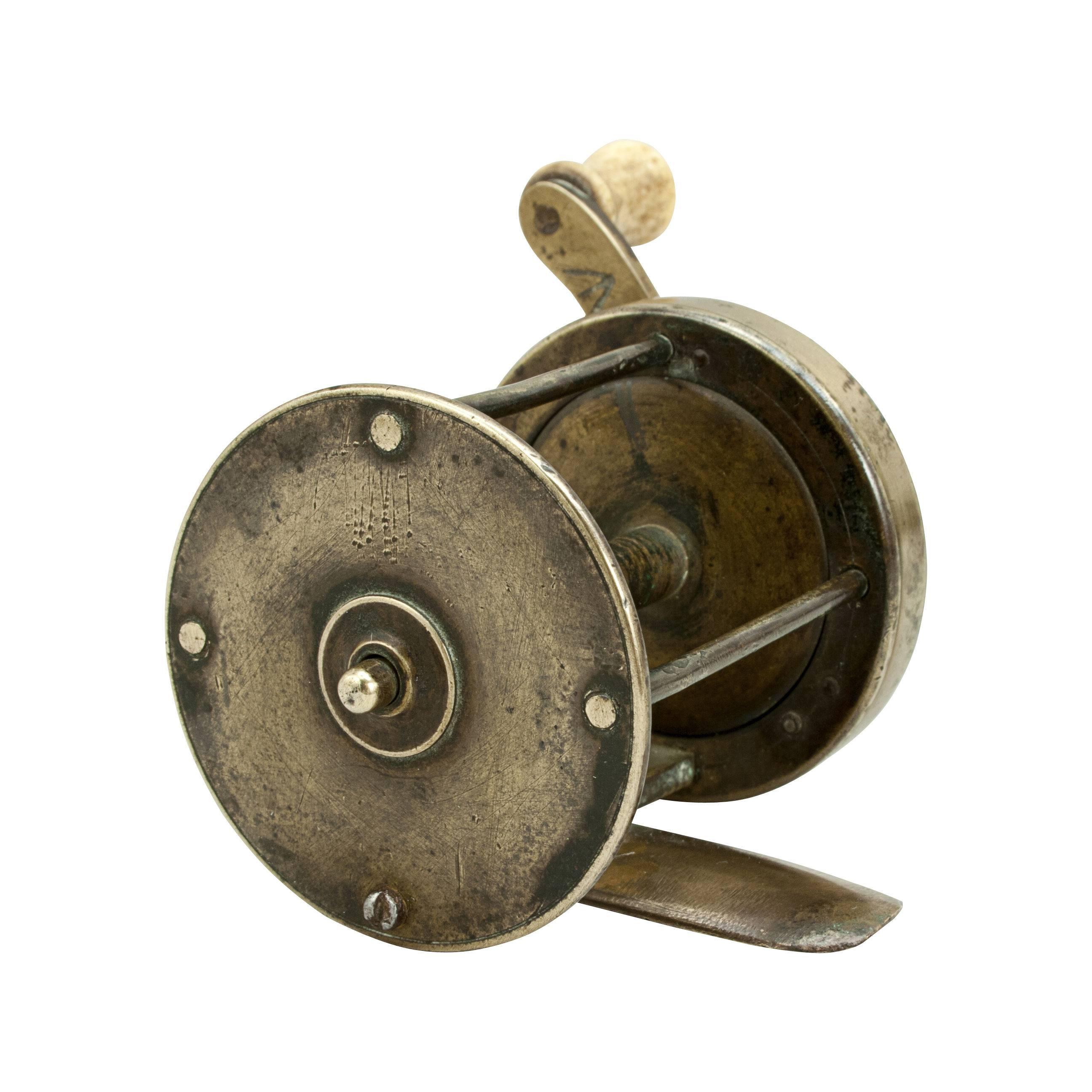 English Brass Multiplier Fishing Winch