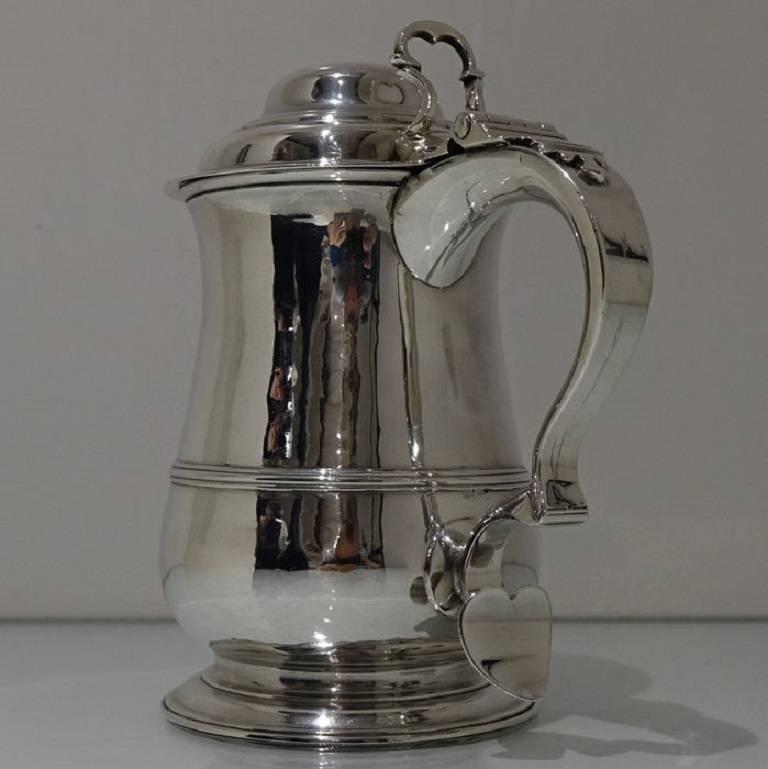  Antique Sterling Silver George III Tankard and Cover William and Robert Peaston In Excellent Condition For Sale In 53-64 Chancery Lane, London