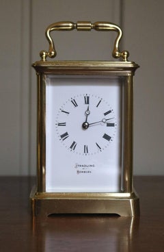 Large Timepiece Brass Carriage Clock