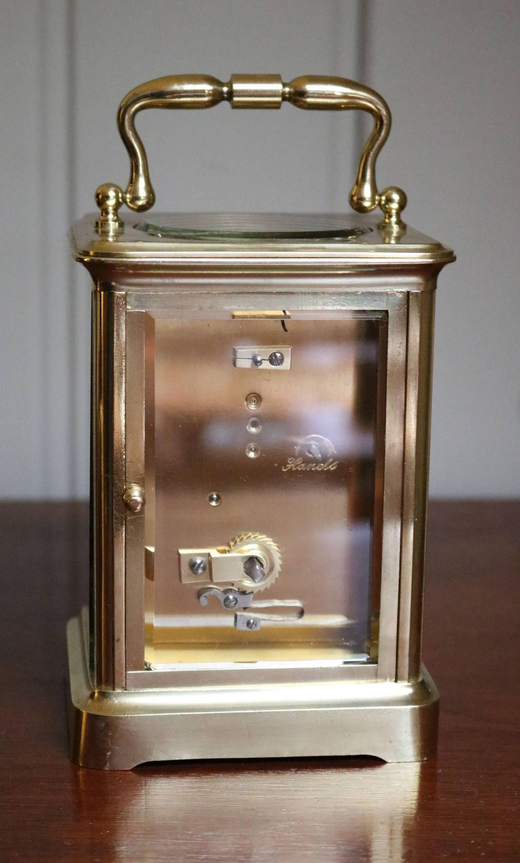 French Large Timepiece Brass Carriage Clock For Sale
