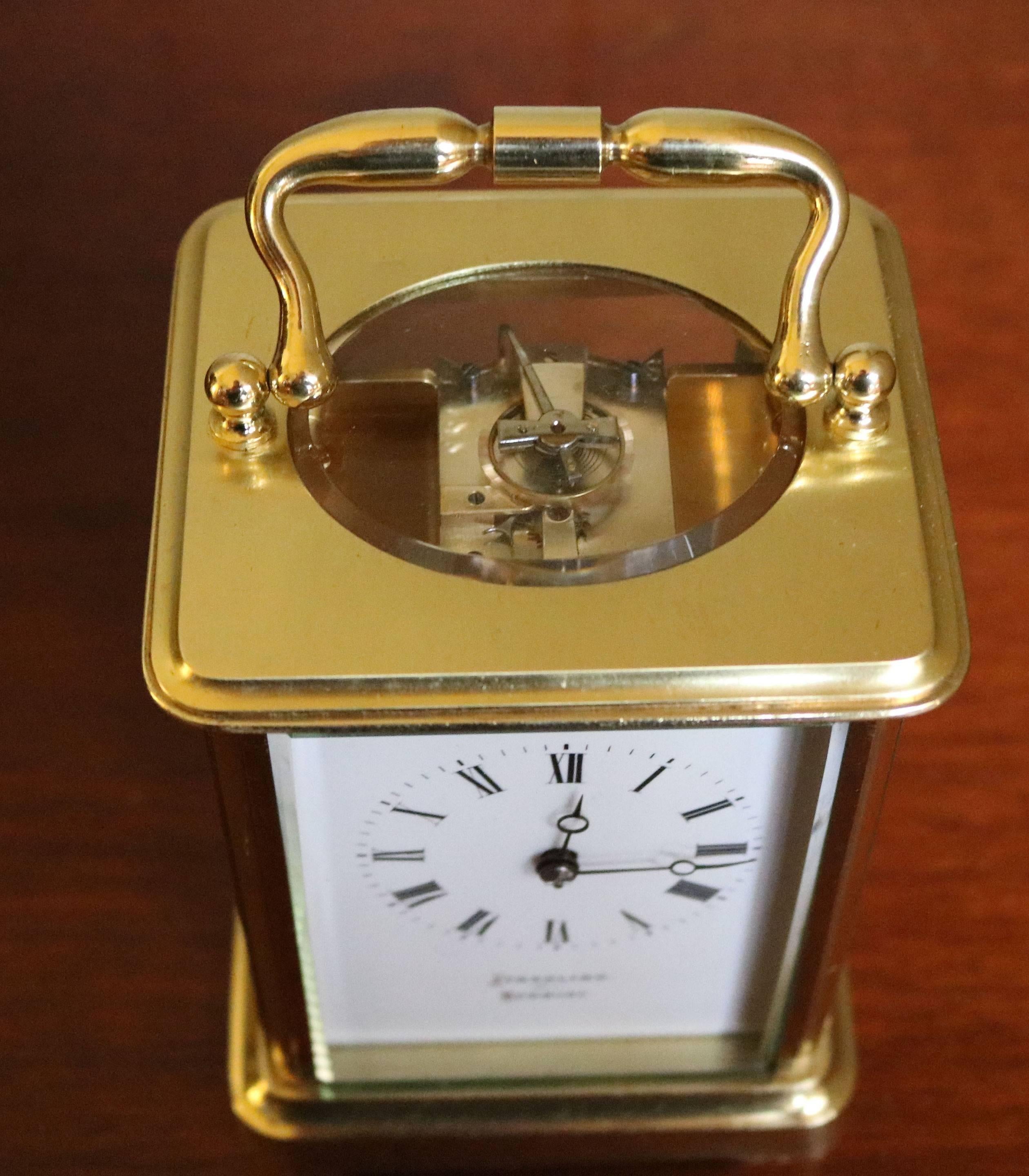 Large Timepiece Brass Carriage Clock In Good Condition For Sale In Buckinghamshire, GB