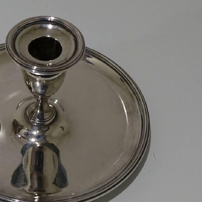 British Antique Sterling Silver Chamberstick London 1797 John Edwards III For Sale