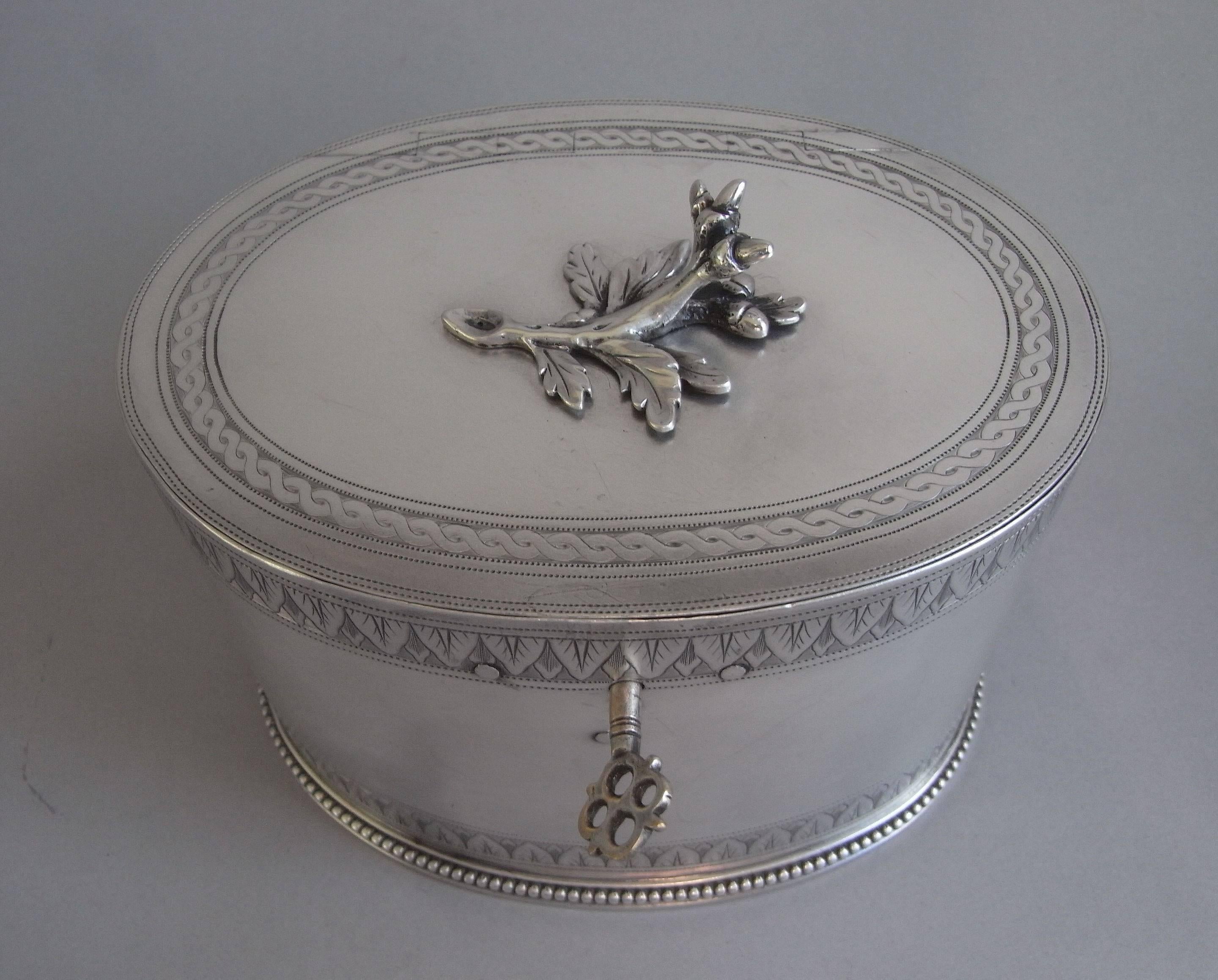 Late 18th Century Very Rare and Unusual George III Tea Caddy Made in by Hester Bateman