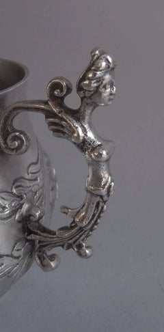 Oliver Cromwell, an exceptionally Fine Commonwealth Caryatid Handled Porringer