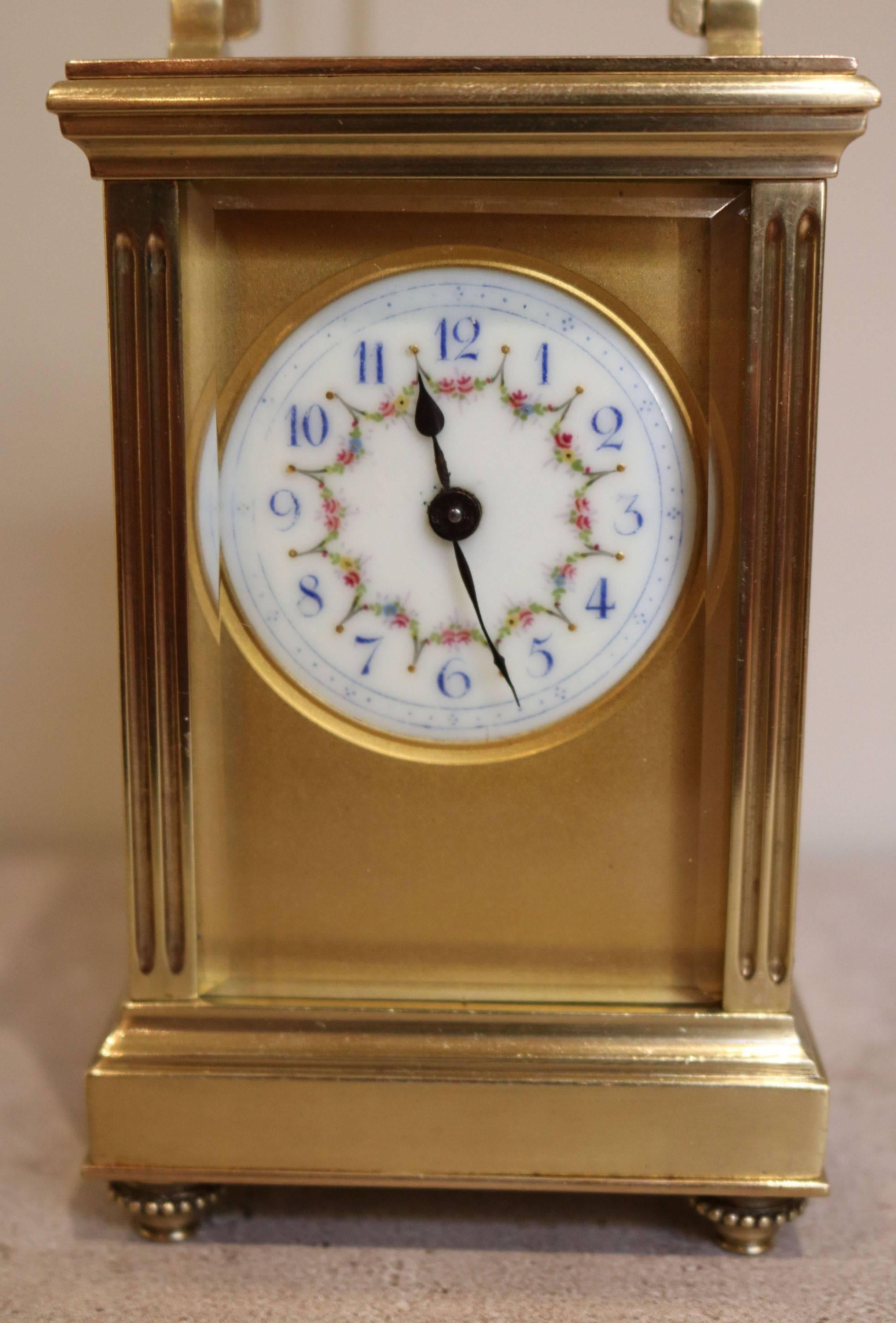 Early 20th Century French Empire Carriage Clock For Sale