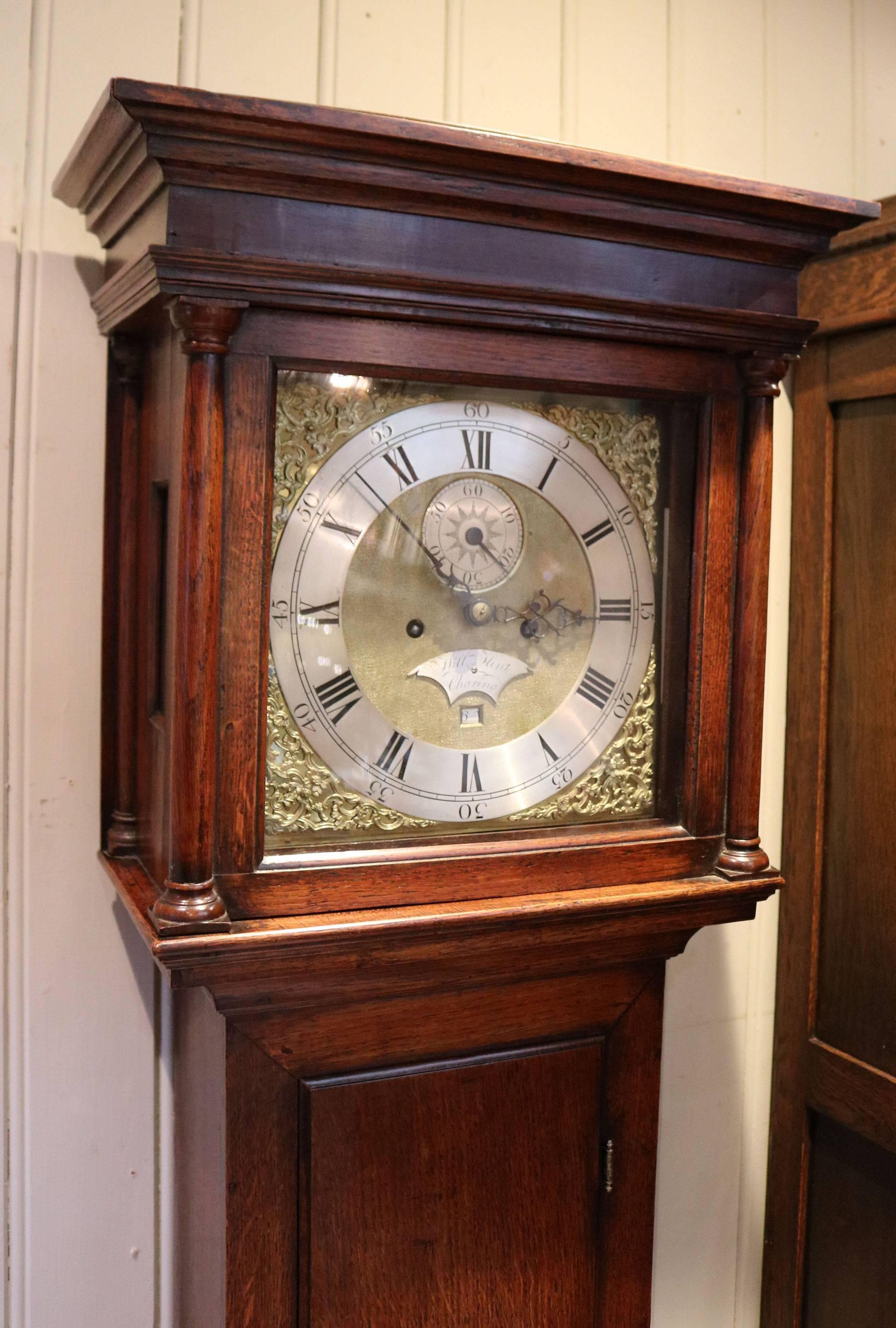 English Small 18th Century 8 Day Longcase Clock For Sale