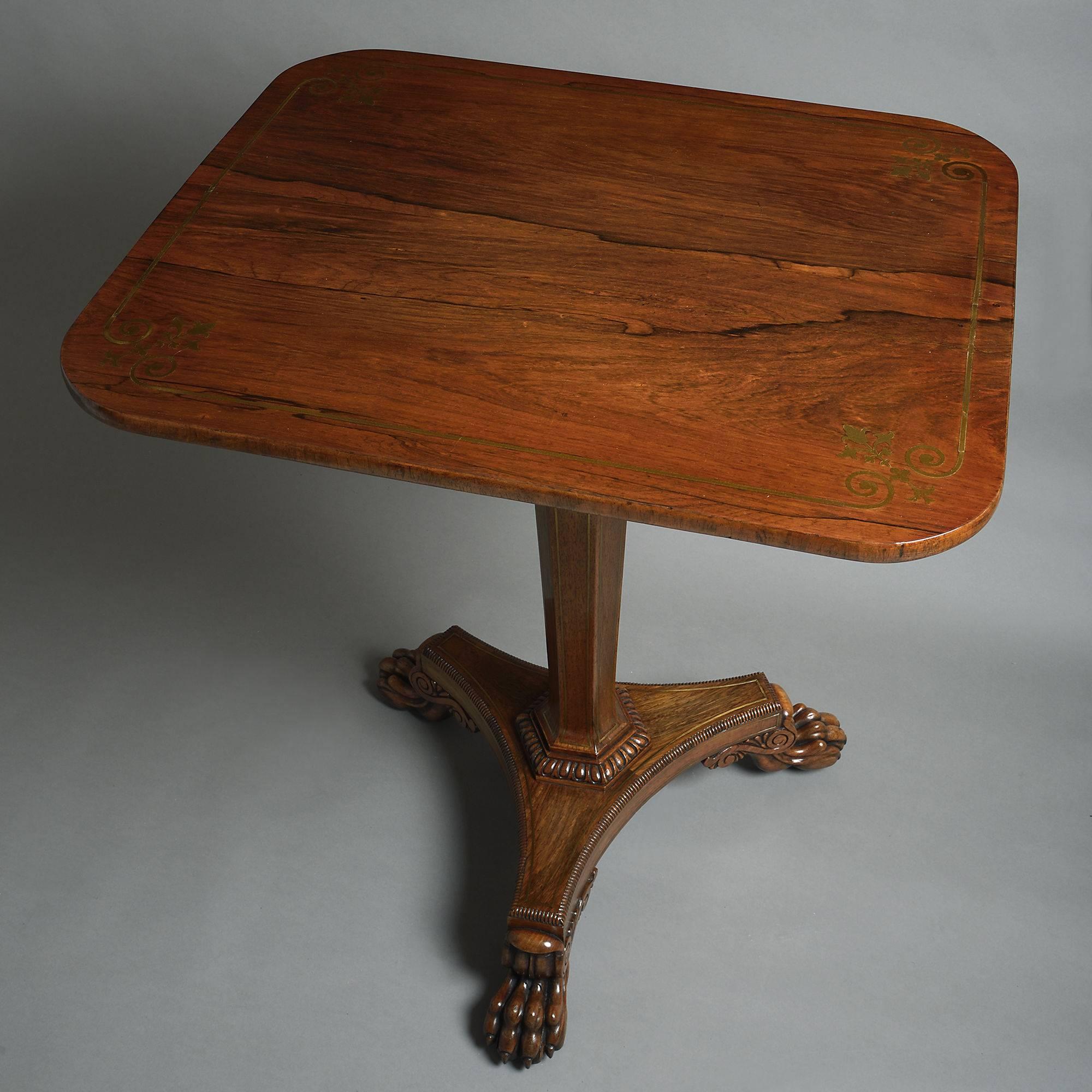 English Early 19th Century Regency Period Rosewood Centre Table