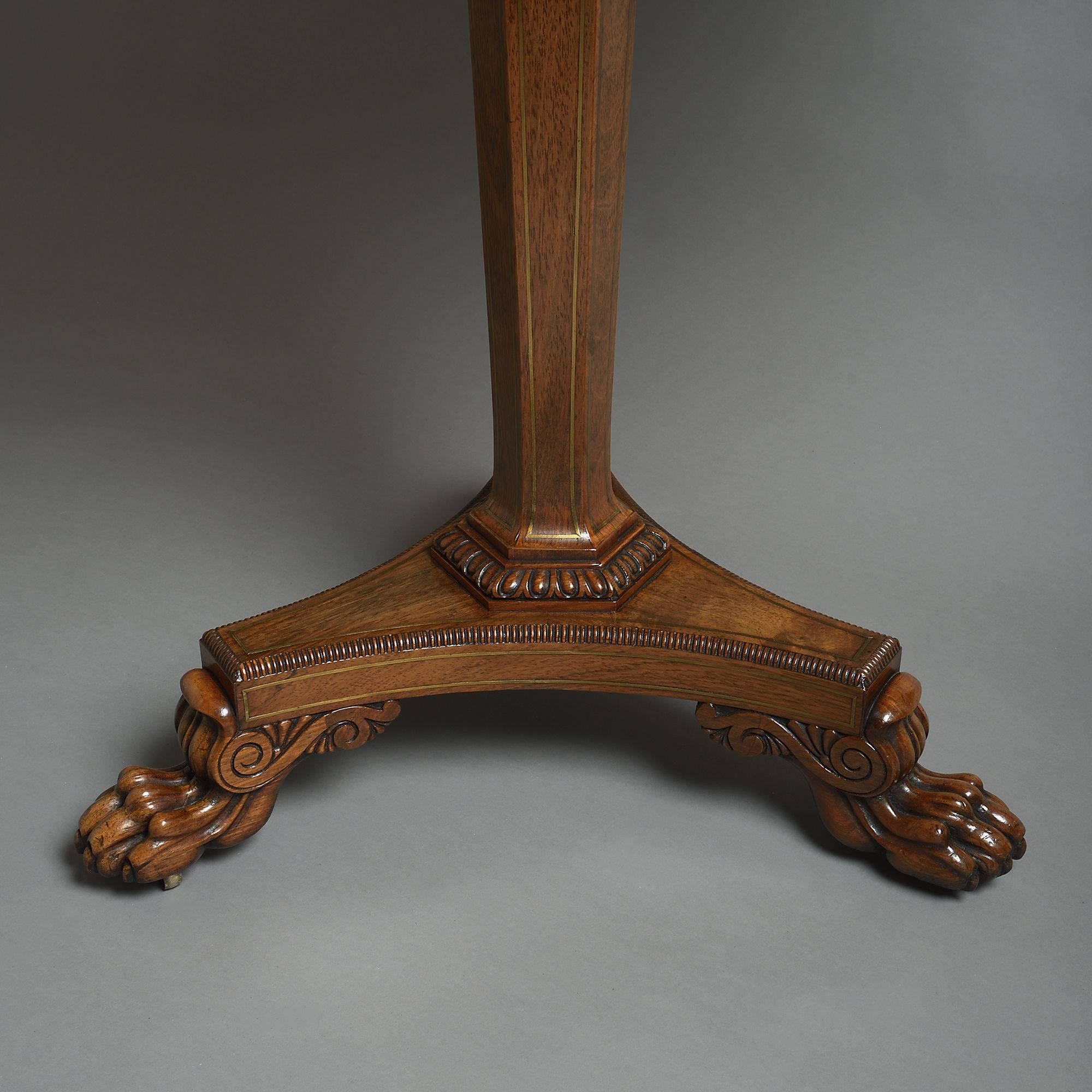 Early 19th Century Regency Period Rosewood Centre Table In Good Condition In London, GB