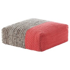 GAN Mangas Space Square Pouf Plait in Wool