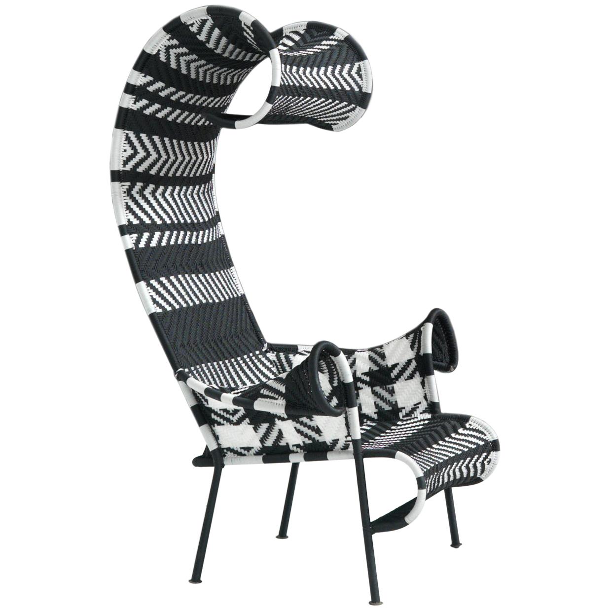 For Sale: Multi (Black & White) Moroso Shadowy Armchair by Tord Boontje