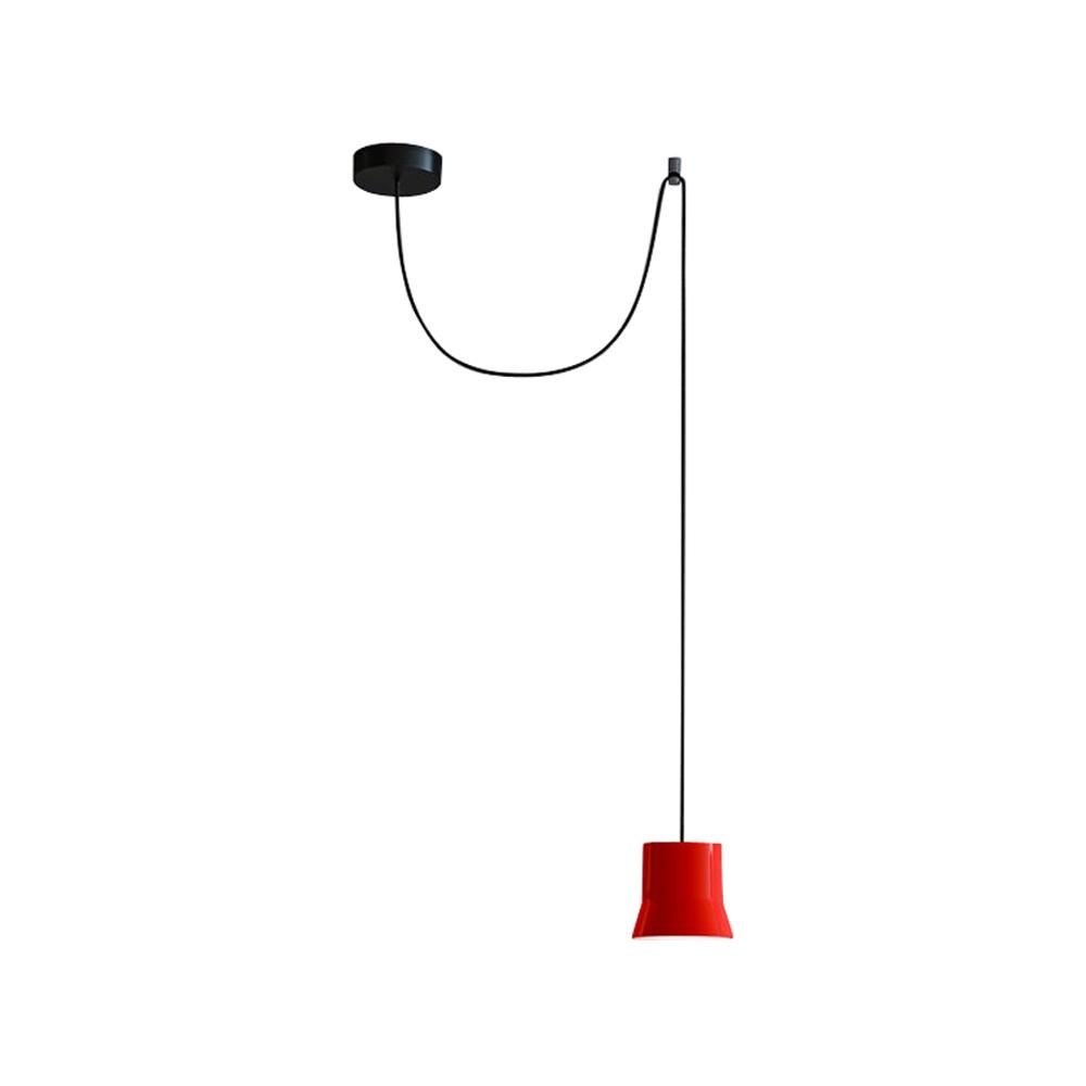 En vente : Red Artemide Giò Light Off Center Suspension Lamp by Patrick Norguet