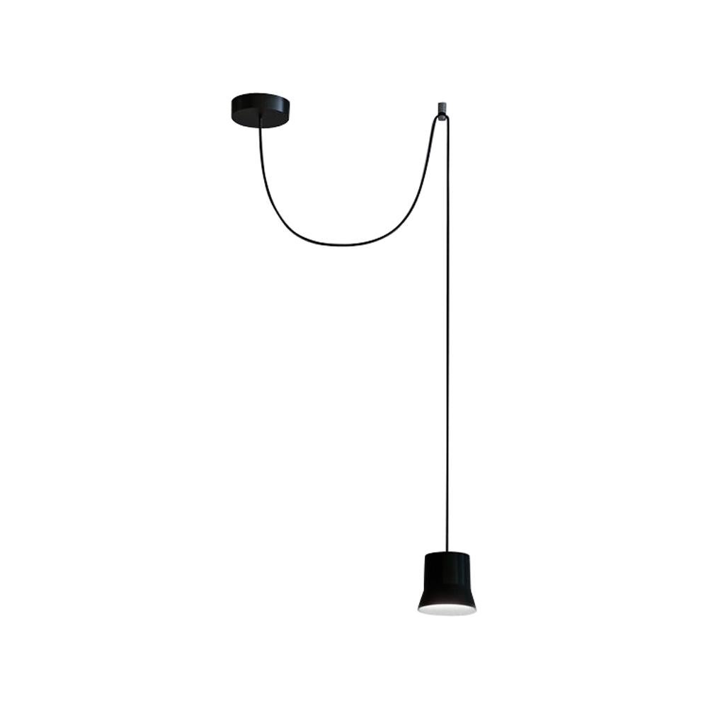 En vente : Black (Black ) Artemide Giò Light Off Center Suspension Lamp by Patrick Norguet