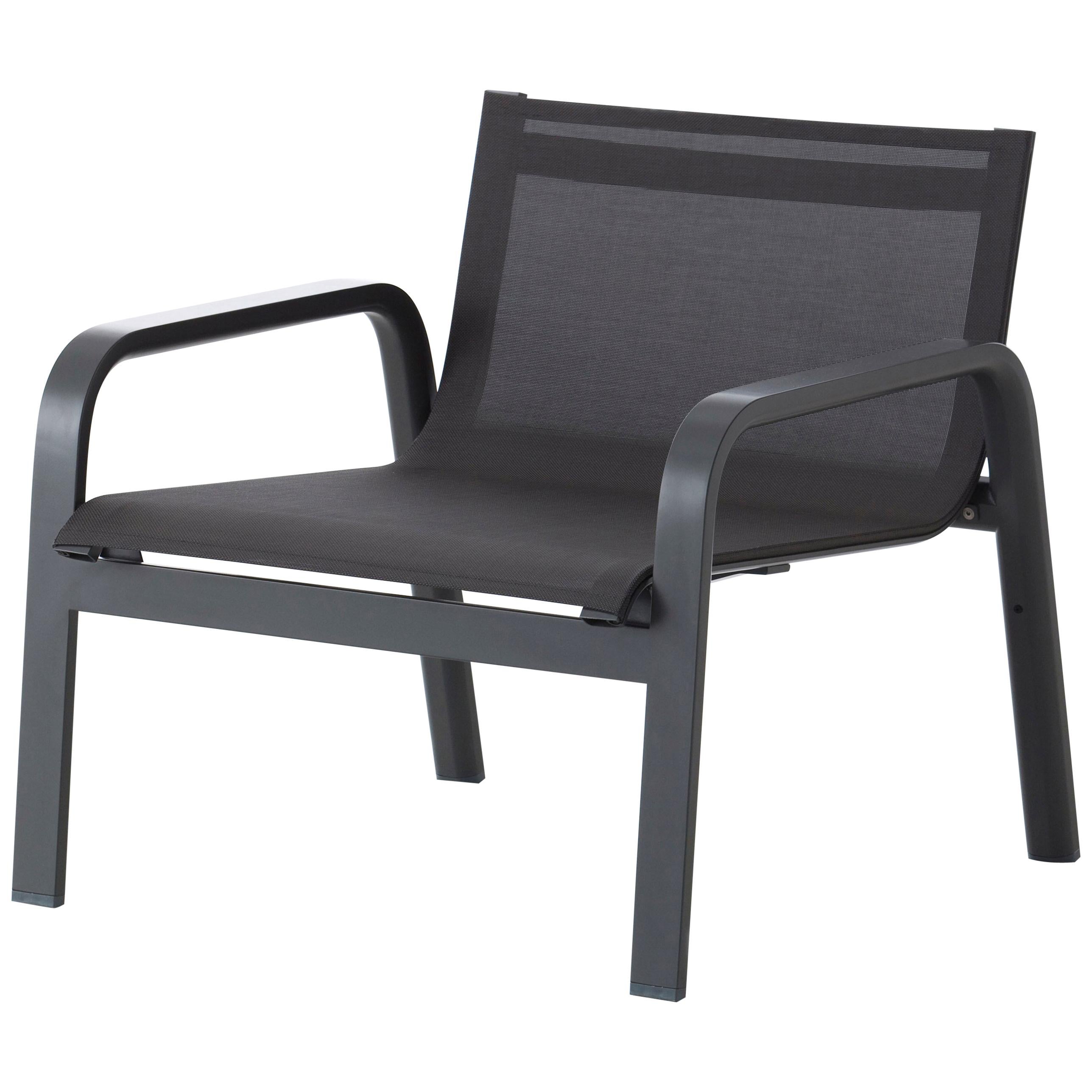 For Sale: Gray (RAL7043/anthracite mesh.jpg) Gandia Blasco Stack Lounge Chair in Aluminum by Borja Garcia