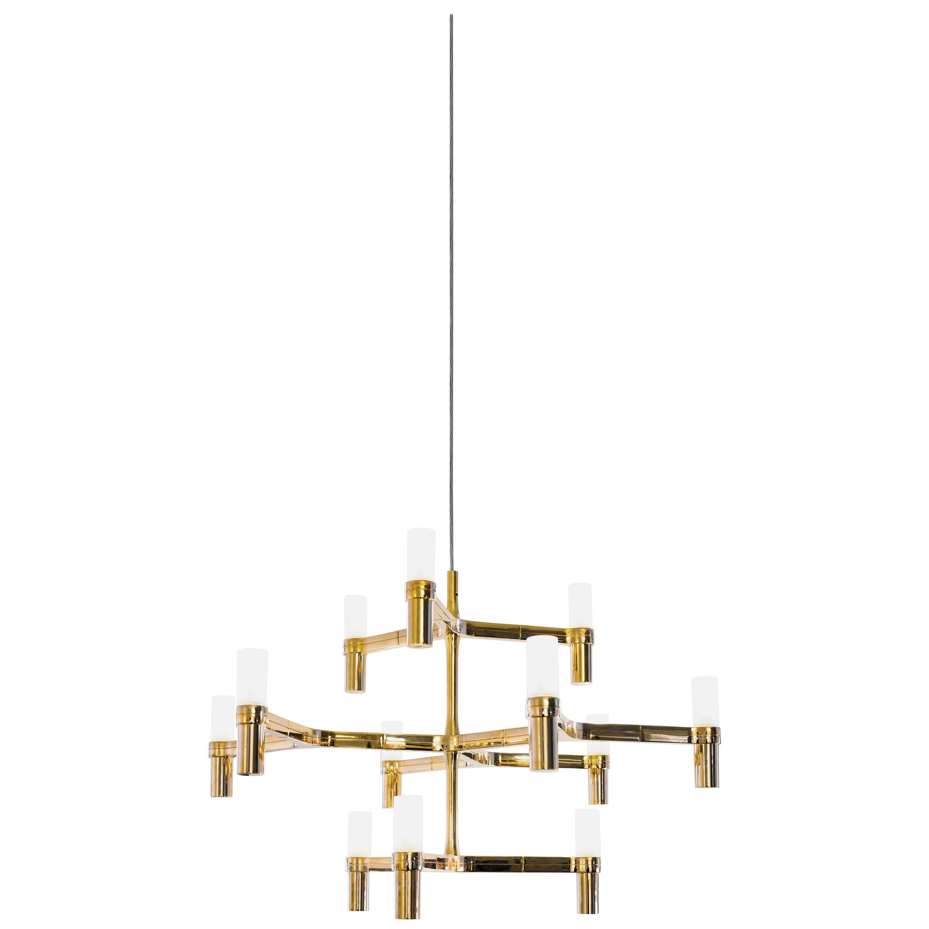 For Sale: Gold (Gold Painted) Nemo Crown Minor Dimmable Pendant Chandeliers by Jehs + Laub