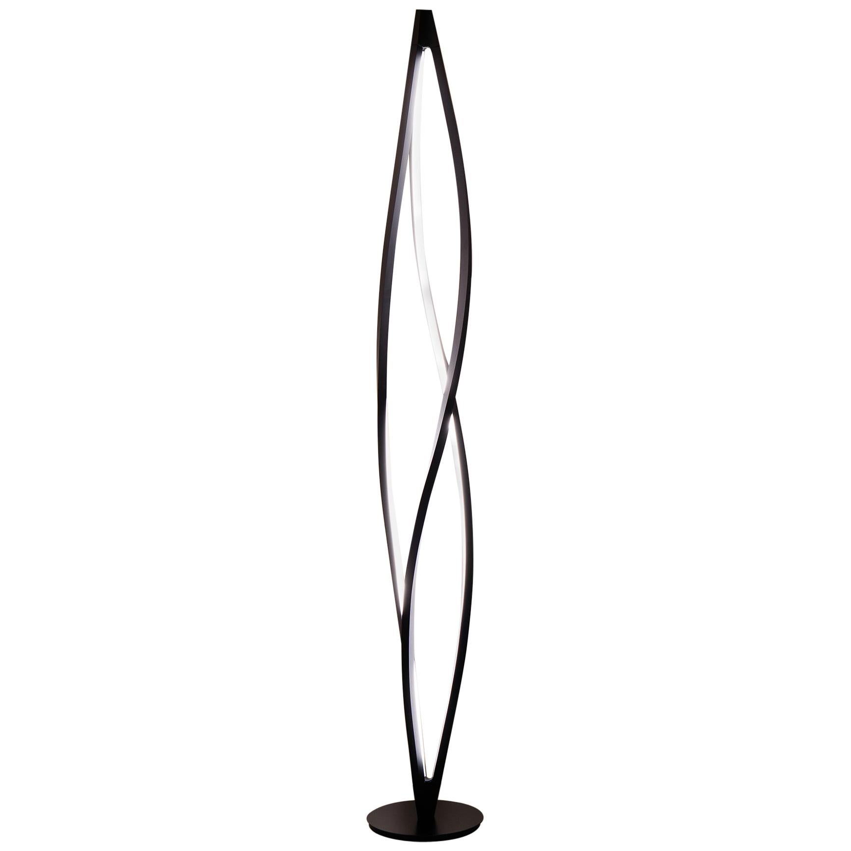 For Sale: Black Nemo in the Wind Floor Dimmable Lamp LED 2700k by Arihiro Miyake