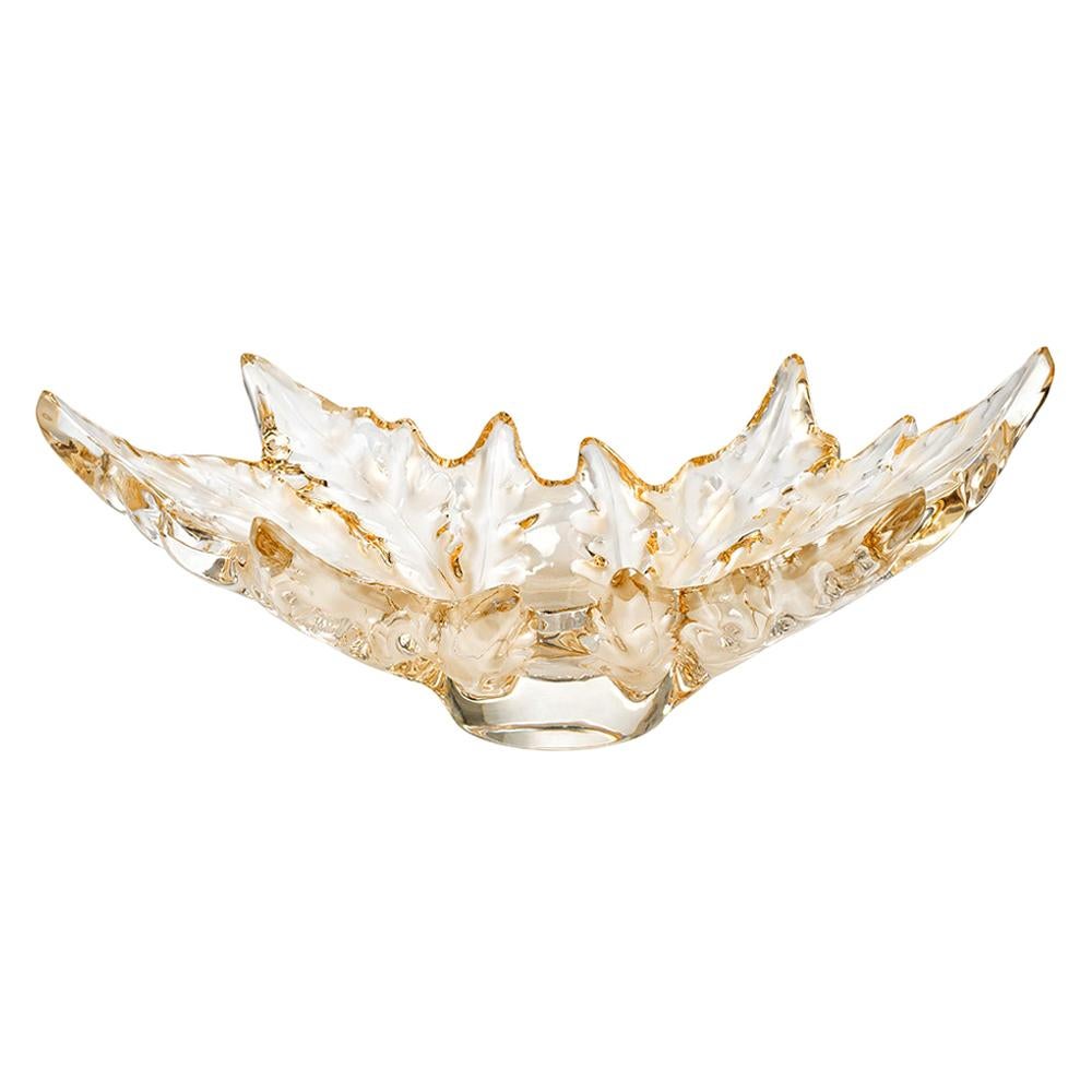 For Sale: Gold (Gold Luster) Grand Champs-Élysées Bowl in Crystal Glass by Lalique