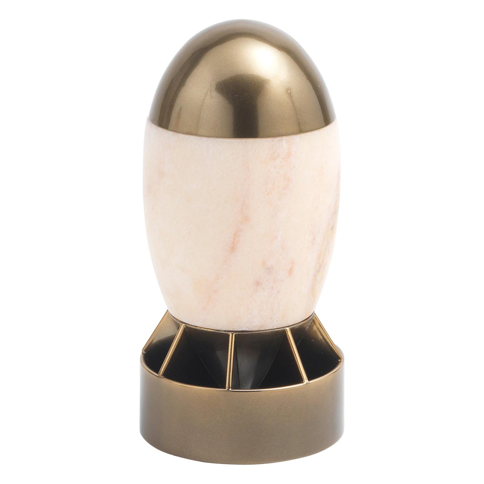 En vente : Pink (Pink Portugal Marble) Vase Wanda du 21e siècle en marbre et imprimé ABS 3D par Richard Yasmine