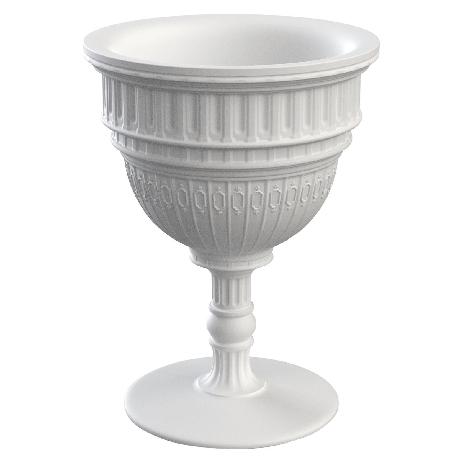 For Sale: White Modern Black or White Mexican Chinese Inspired Planter or Champagne Cooler