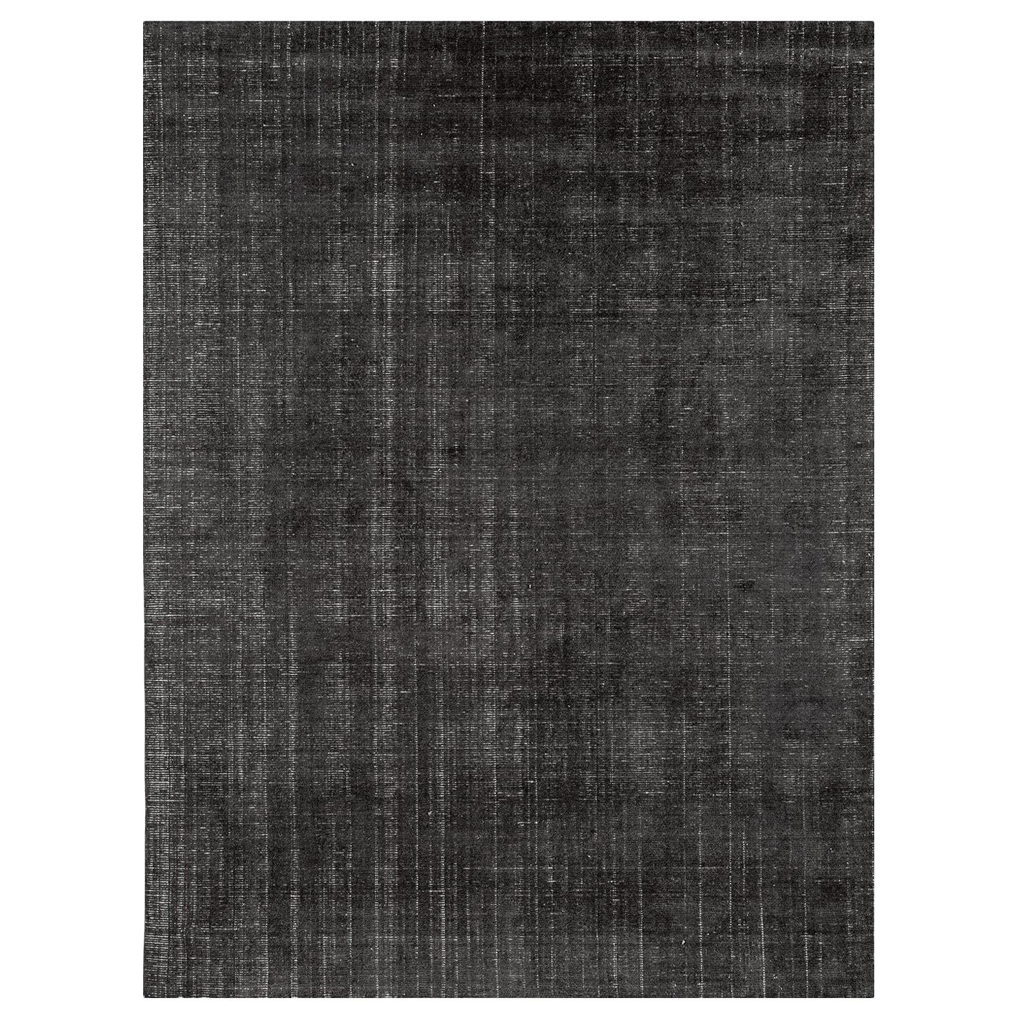 For Sale: Gray (Distressed Wool Charcoal) Ben Soleimani Distressed Wool Rug 8'x10'