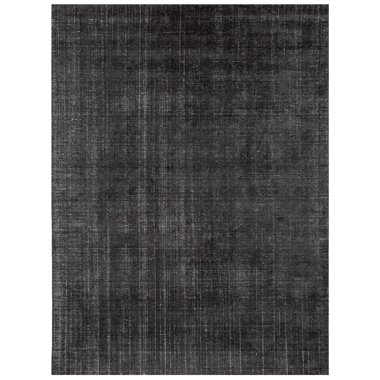 For Sale: Gray (Distressed Wool Charcoal) Ben Soleimani Distressed Wool Rug 6'x9'