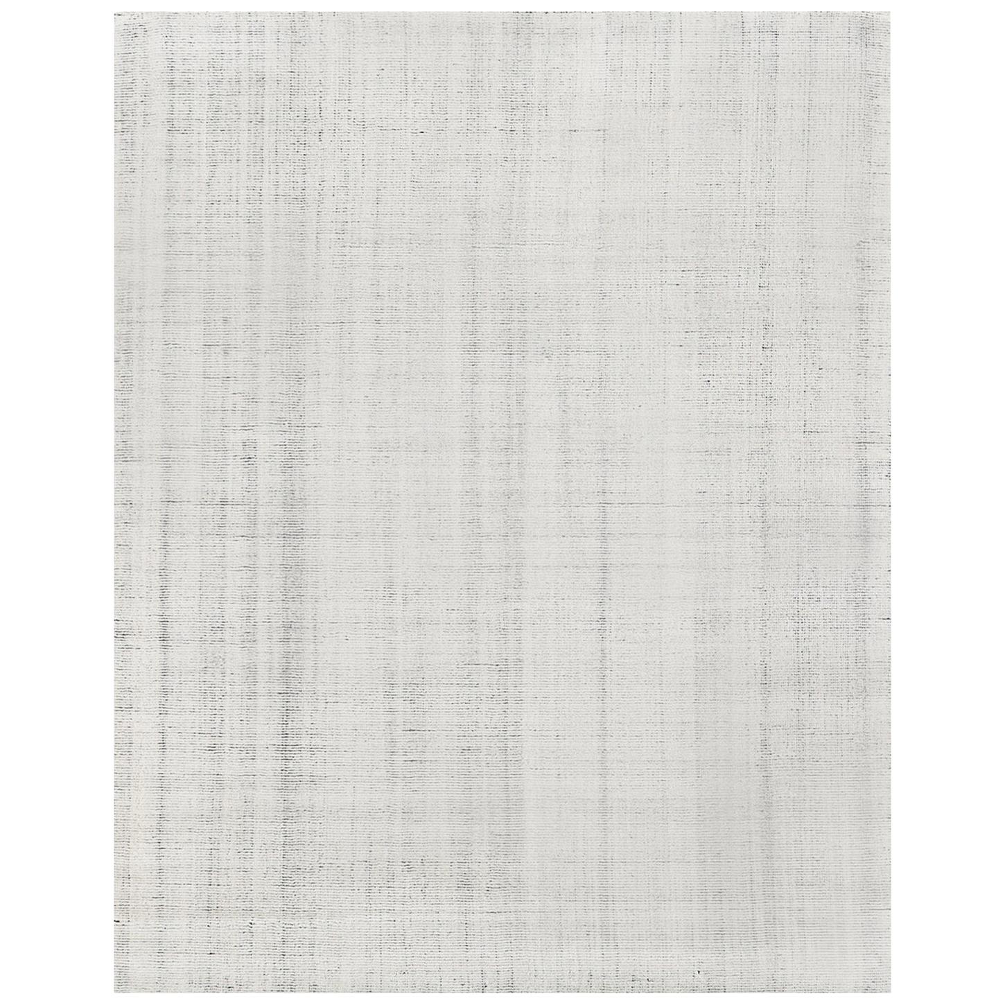 For Sale: Multi (Distressed Wool Ivory/Charcoal) Ben Soleimani Distressed Wool Rug 6'x9'