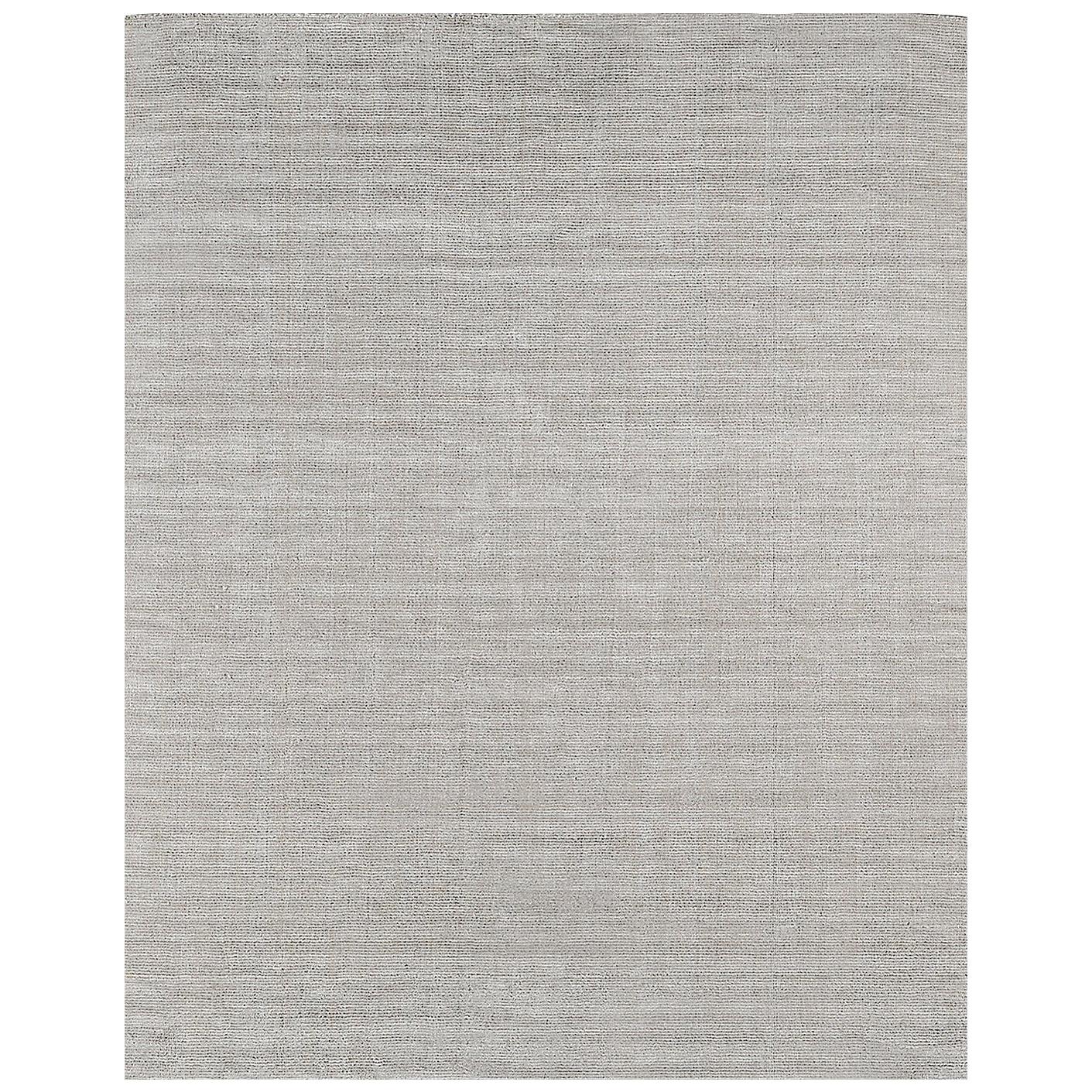 For Sale: Silver (Distressed Wool Platinum) Ben Soleimani Distressed Wool Rug 6'x9'