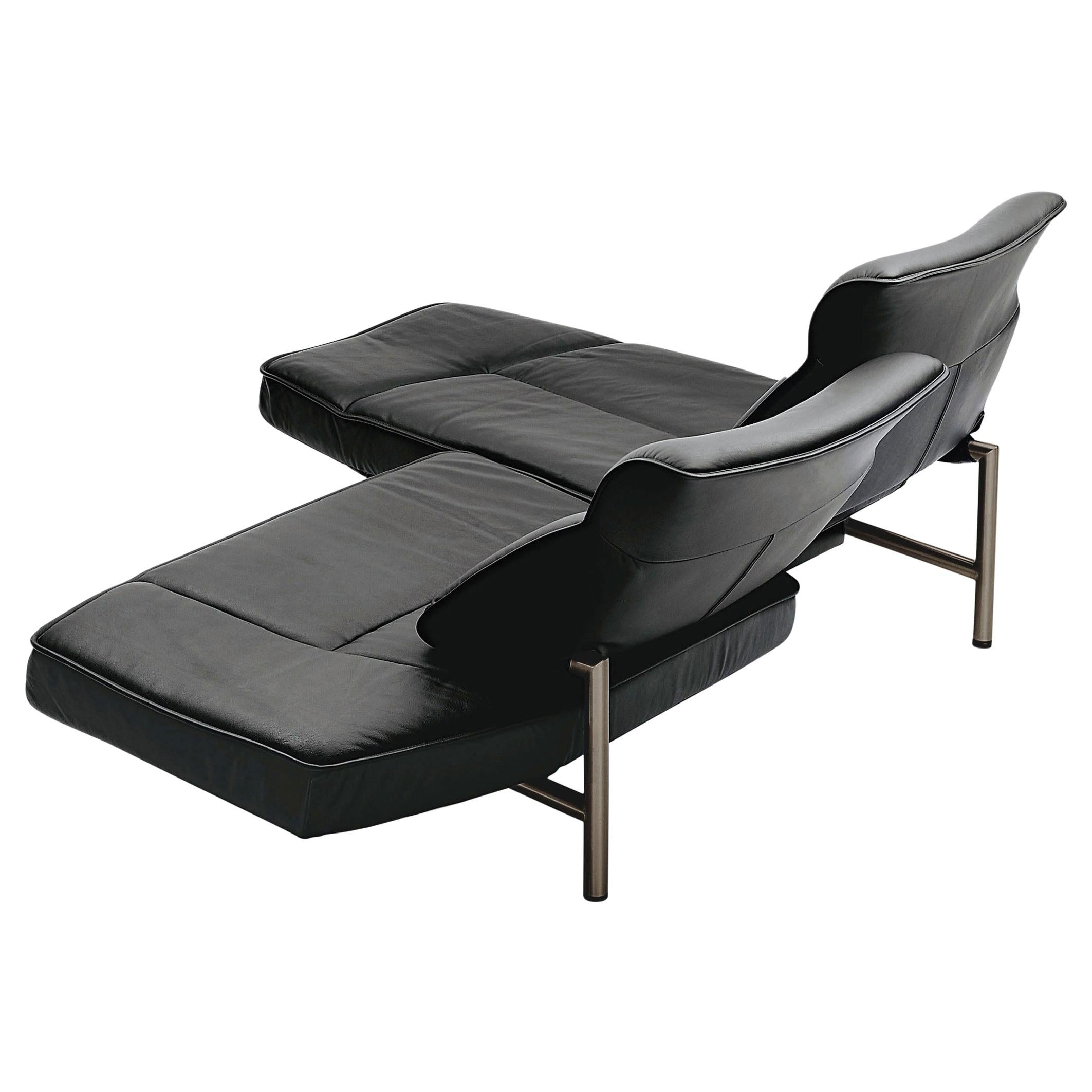 En vente : Black Canapé ou fauteuil moderne réglable en cuir DS-450 de De Sede