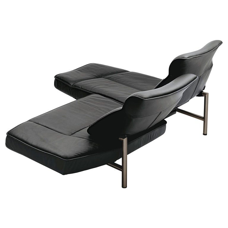 For Sale: Black DS-450 Adjustable Leather Modern Sofa or Armchair by De Sede