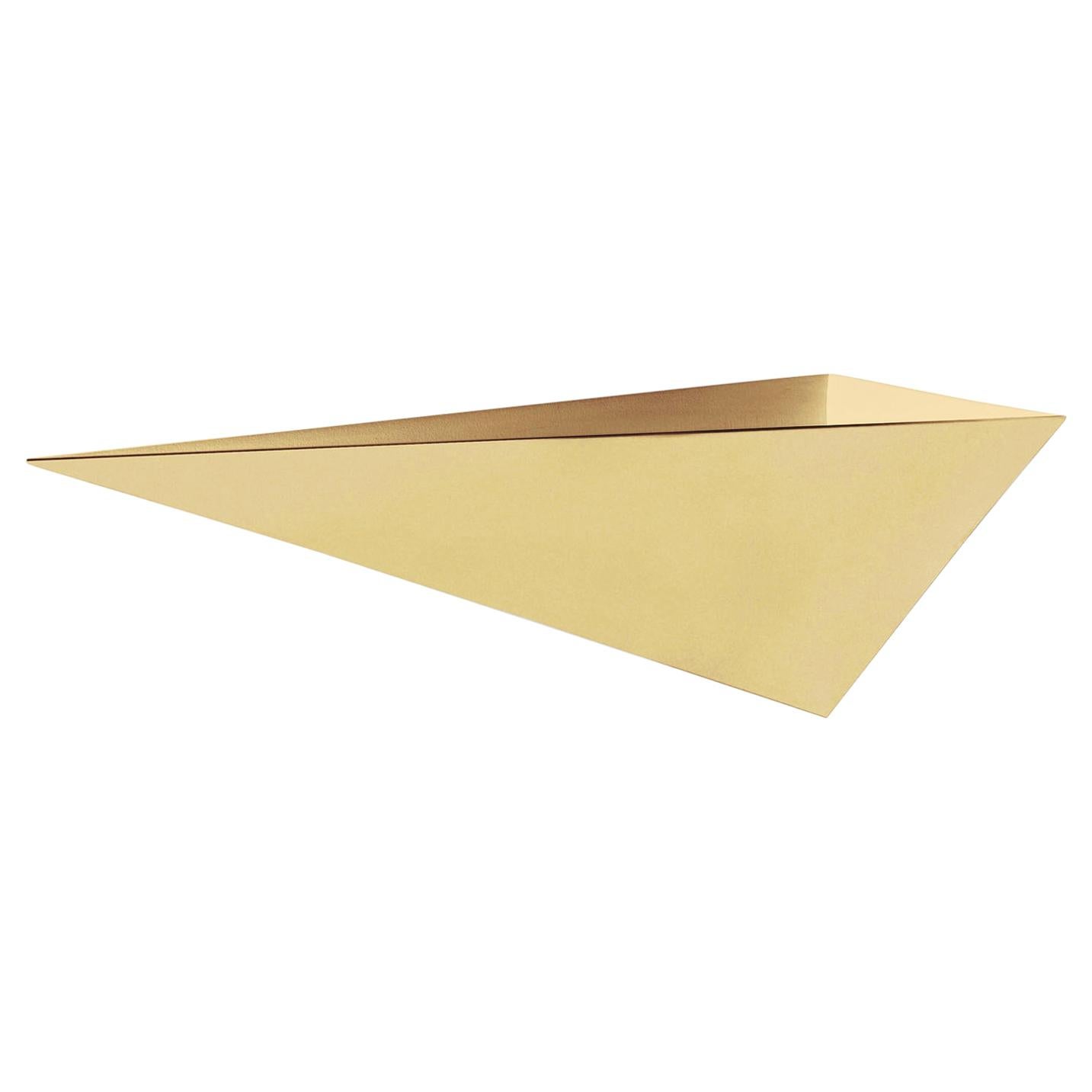 For Sale: Gold (Gold Leaf) Opinion Ciatti Henry III Triangular Wall Shelf Right