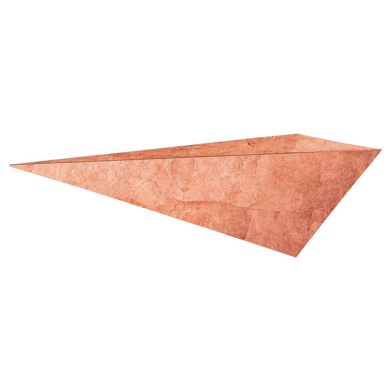 For Sale: Brown (Copper Leaf) Opinion Ciatti Henry III Triangular Wall Shelf Right