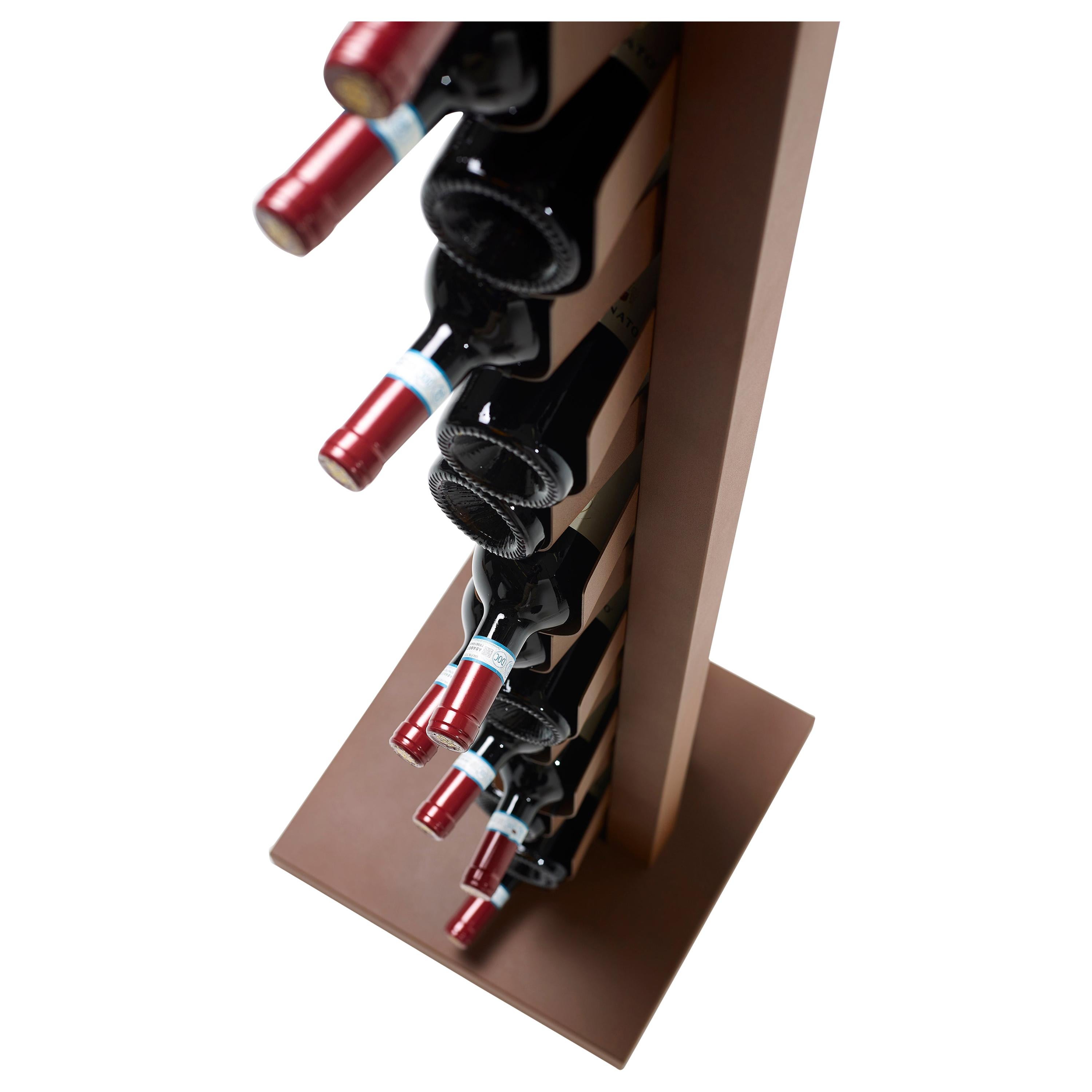 For Sale: Brown (Corten) Opinion Ciatti Ptolomeo Vino Vertical Wine Rack Small