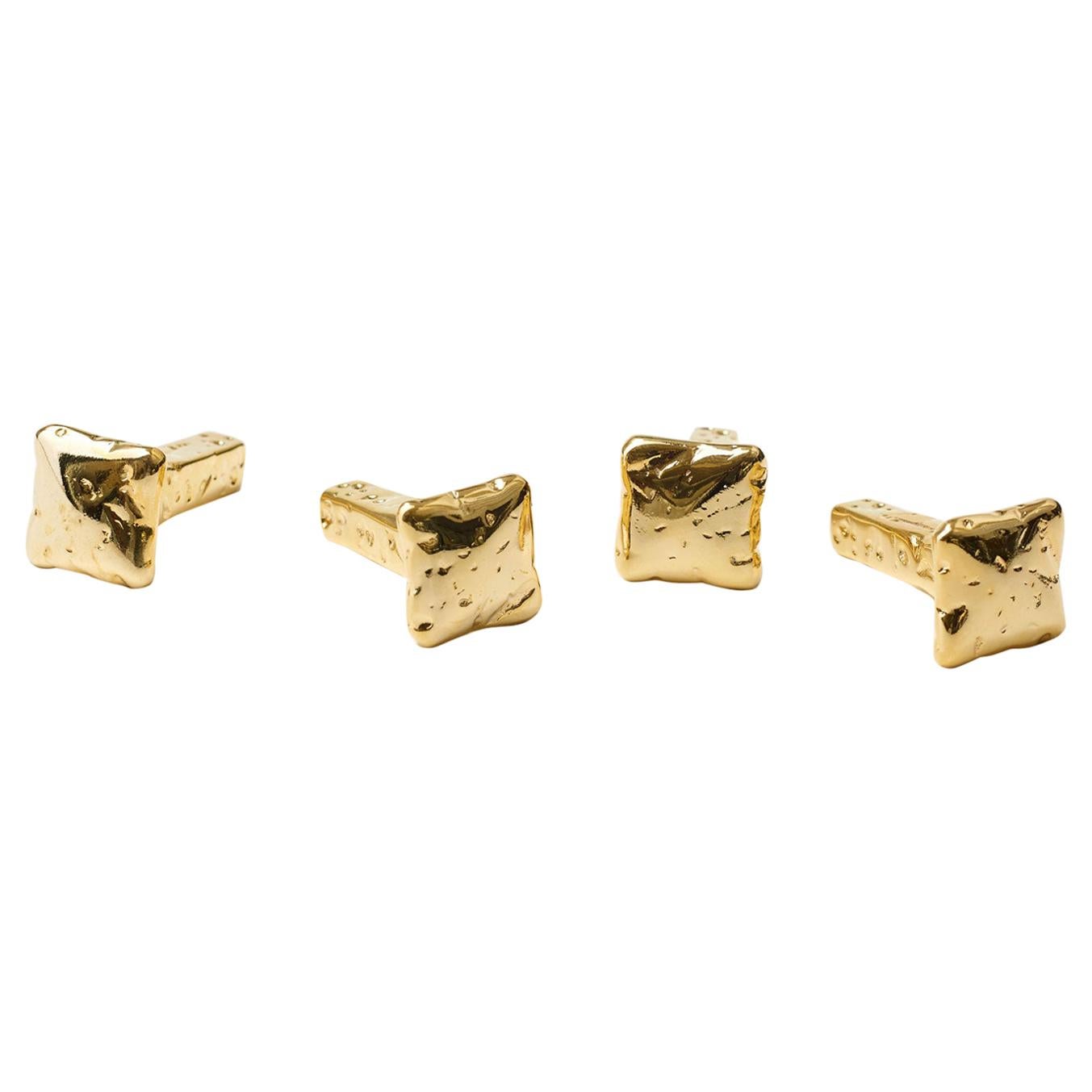En vente : Gold (24K Gold) Avis Ciatti Chiodo Schiaccia Chiodo Set de 12 cintres à vêtements