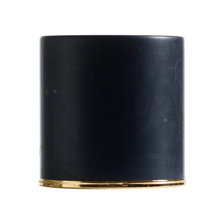 For Sale: Black (Marquina Black Marble with Gold Hardware) Opinion Ciatti Fermaporte Cylindrical Doorstop